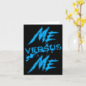 Me Vs Versus Me Motivational Insrational Gym Lover カード (黄色い花)