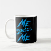 Me Vs Versus Me Motivational Insrational Gym Lover コーヒーマグカップ (左)