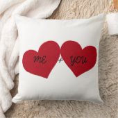 「Me + You」ハート装飾用クッション クッション (ブランケット)