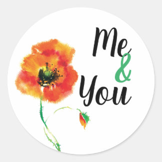 Me & You Poppy ラウンドシール