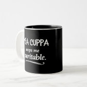 Mea Cuppa Keeps Me Charitable カトリックのユーモア マグ (正面左)
