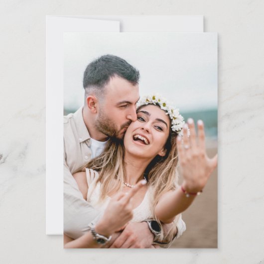 Meadowフローラリース秋日付の写真を保存 招待状 (裏面)