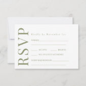 Meadowフローラワイルドフラワー開花ウェディングRSVPカード 出欠カード (正面)