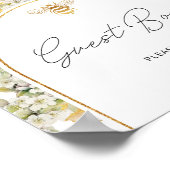 Meadowフローラ金ゴールドビーゲストブックポスター ポスター (角)