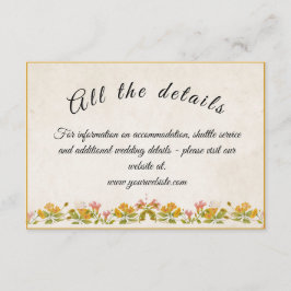 Meadow黄色ビクトリアンのエンクロージャカード エンクロージャーカード