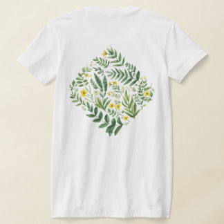 Meadow Blooms: Yellow Wildflowers and Green Foliag Tシャツ