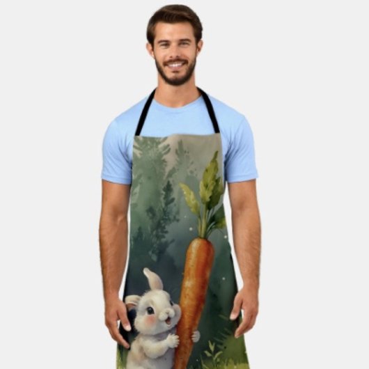 Meadow Bunny Dreams:お洒落プリントエプロン エプロン