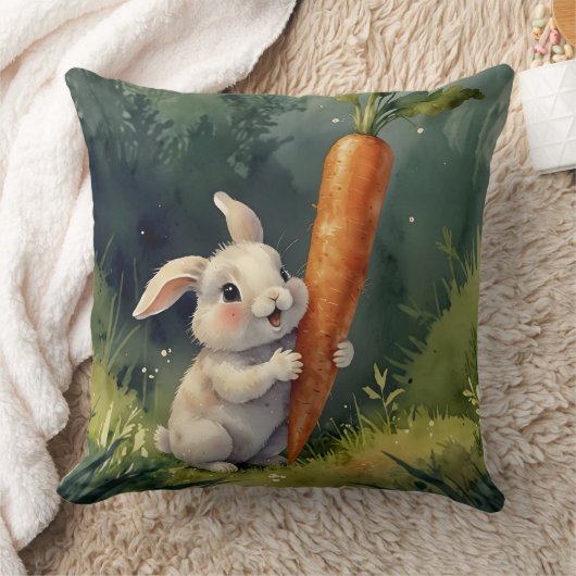 Meadow Bunny Dreams:お洒落装飾用クッション クッション (ブランケット)