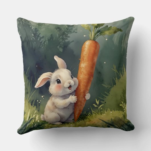 Meadow Bunny Dreams:お洒落装飾用クッション クッション (裏面)