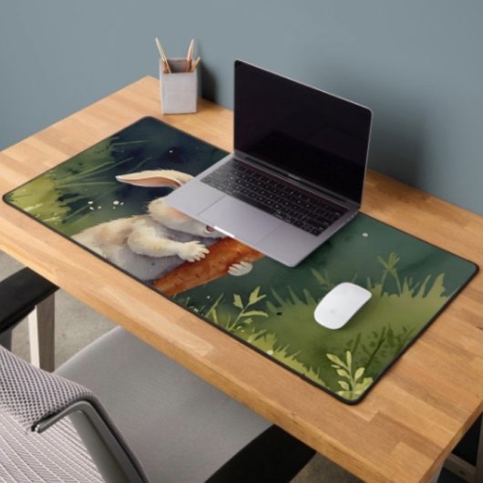 Meadow Bunny Dreams: お洒落 Desk Mat デスクマット