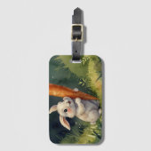 Meadow Bunny Dreams：荷物お洒落タグ ラゲッジタグ (正面縦)