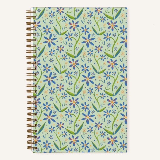 Meadow | Dancing Watercolor Daisies ノートブック (正面)