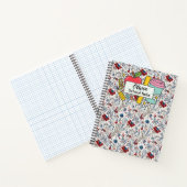 meadow floral Back to School Supplies Teachers  ノートブック (内部)