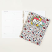 meadow floral Back to School Supplies Teachers  プランナー手帳 (ディスプレー)
