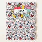 meadow floral Back to School Supplies Teachers  プランナー手帳 (裏面)