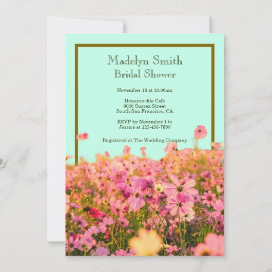 Meadow Florals Customize Bridal Shower or Event 招待状 (正面)