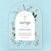 meadow flowers frame Baptism Invitation アクリル招待状