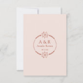 Meadow Flowers MistyバラスキャンQR RSVPカード (裏面)