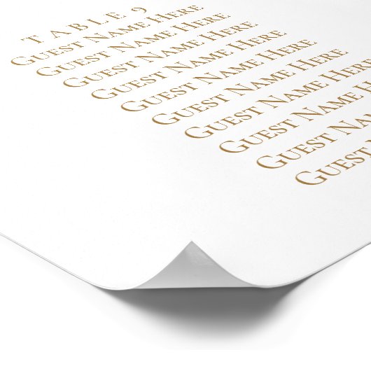 meadow flowers wreath design Baptism seating chart ポスター (角)