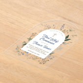 meadow greenery frame First Holy Communion アクリル招待状 (レイダウン)