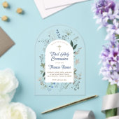meadow greenery frame First Holy Communion アクリル招待状 (インサイチュ (ウェディング))