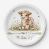 Meadow Melody cow paper plates ペーパープレート (正面)