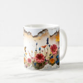Meadow Morning Mug: 3D Wildflower Edition コーヒーマグカップ (正面右)