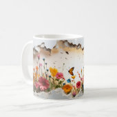 Meadow Morning Mug: 3D Wildflower Edition コーヒーマグカップ (正面左)