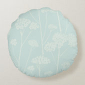 Meadow Silence Soft Aqua Pale Seafoam ラウンドクッション (裏面)