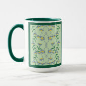 Meadow Soiree Collection Mug Blue, Yellow, Greens. マグカップ (左)