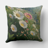 Meadow Whispers:開花のデイジー交響曲 クッション (裏面)