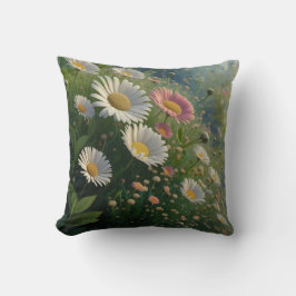 Meadow Whispers:開花のデイジー交響曲 クッション