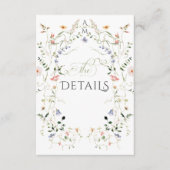 Meadow Wildflower Boho素朴写真結婚ズ エンクロージャーカード (正面)
