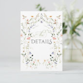 Meadow Wildflower Boho素朴写真結婚ズ エンクロージャーカード (スタンド正面)