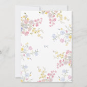 Meadow Wildflower Garden Wedding Invitation 招待状 (裏面)