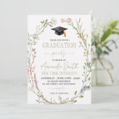 Meadow Wildflower Graduation Party Invite 招待状 (スタンド正面)
