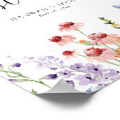 Meadow Wildflower Wedding Guest Book Sign ポスター (角)