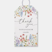 Meadow Wildflower Wedding Thank You Favor ギフトタグ (正面)
