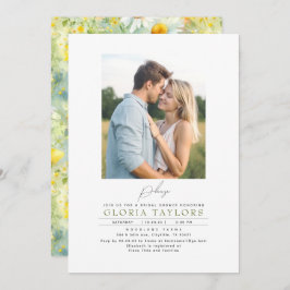 Meadow Wildflowers Summer Bohoブライダルシャワー写真 招待状