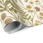 Meadowcore Botanical Illustrations Flowers Grasses ラッピングペーパー (ロールコーナー)