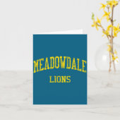Meadowdale高校 デイトン デザイン カード (黄色い花)