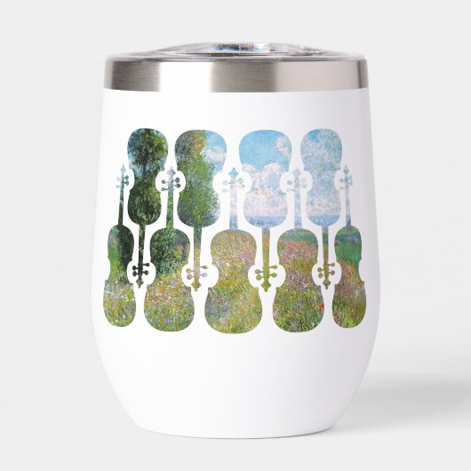Meadowlark Violin Coffee/Tea Prining Tumbler (正面)