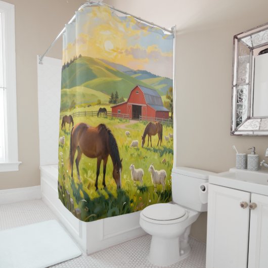 Meadowlight Morning シャワーカーテン (インサイチュ)