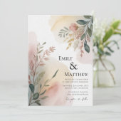 Meadows Watercolor Wedding Invitation 招待状 (スタンド正面)