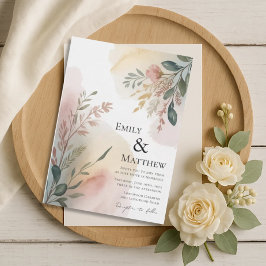 Meadows Watercolor Wedding Invitation 招待状