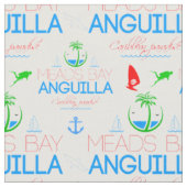 Meads Bay、Anguilla Color文字、イメージパターン ファブリック (クローズアップ)