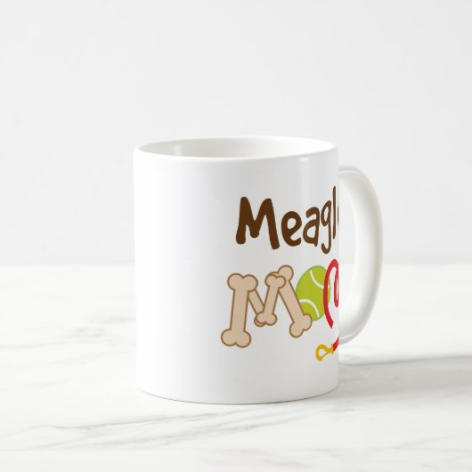 Meagle犬の品種お母さんのギフト コーヒーマグカップ (正面右)