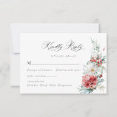 Meal Choice エレガント Christmasフローラ結婚's 出欠カード (正面)