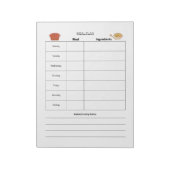 Meal Plan Weekly Page メモ帳 (回転)