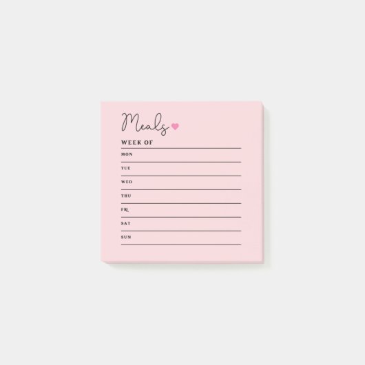 Meal Planner スティッキーノート ポストイット (正面)